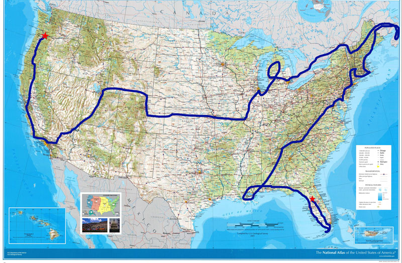 US Map Route